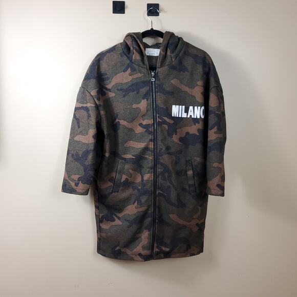 Hoodie Camo oversized Jacket Size Large - Picture 1 of 12